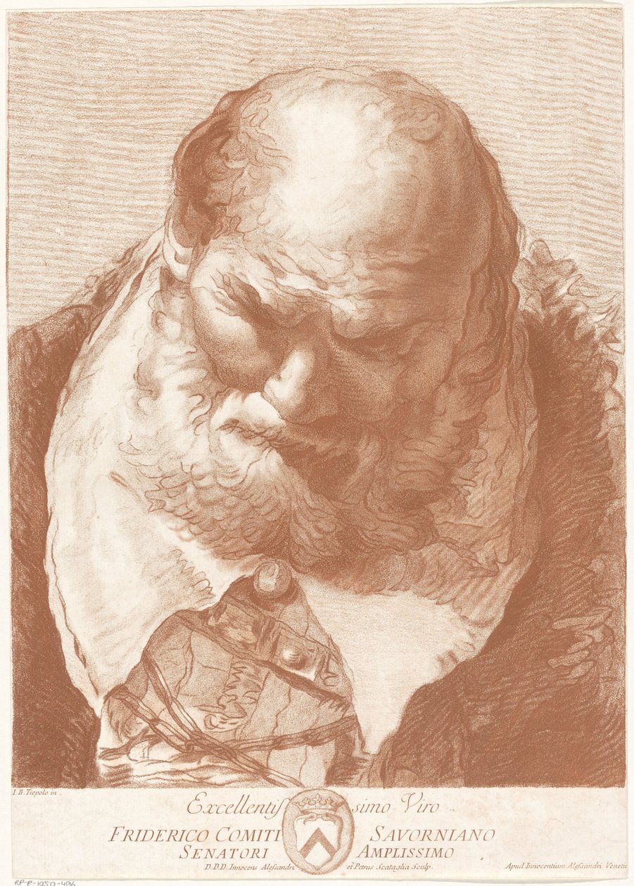 Portrét van Fridericus hrabě Savorniano od Innocente Alessandri