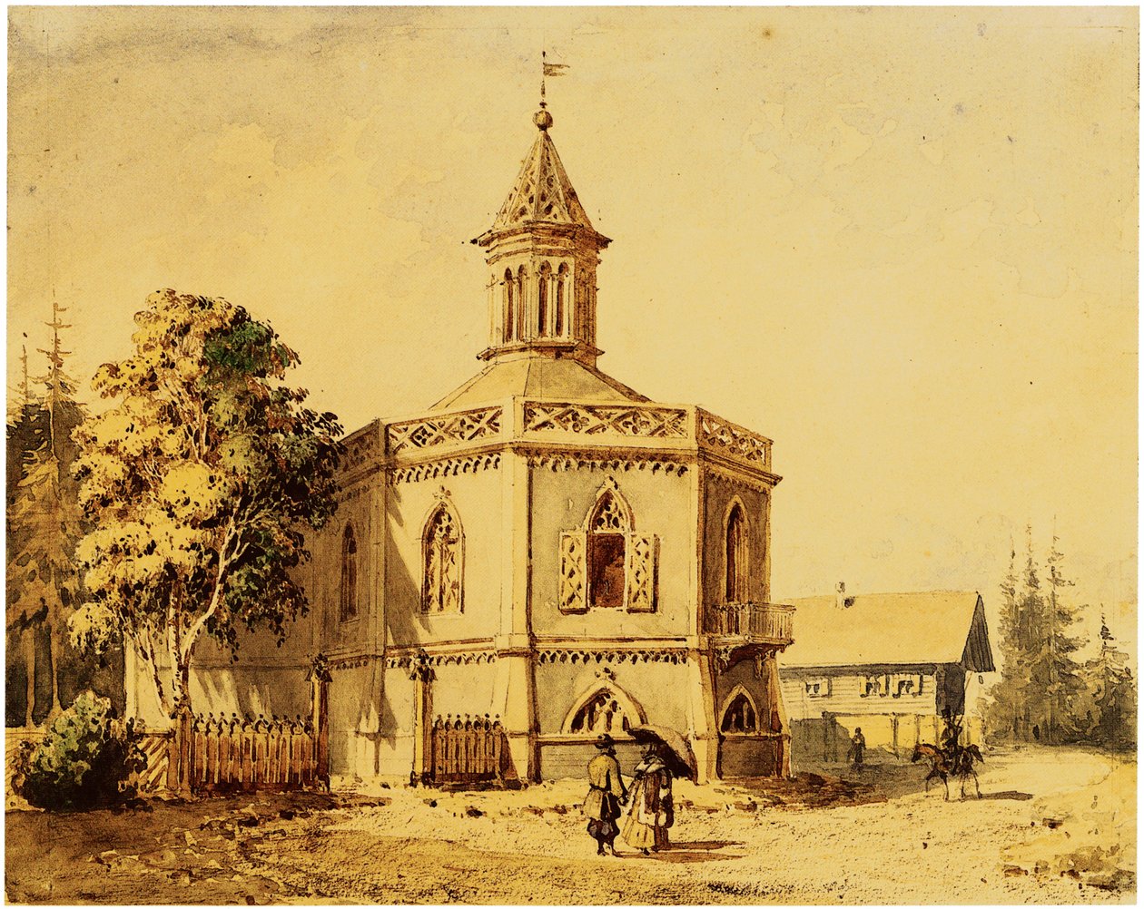 Pavilon mléčné farmy v parku Pavlovsk od Iosif Ivanovich Charlemagne