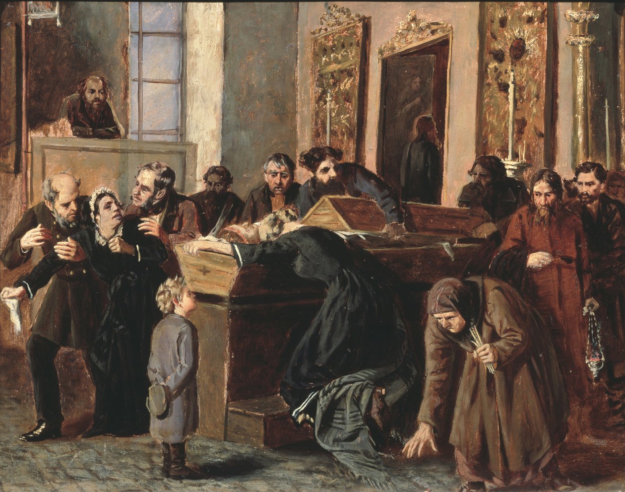 Rozloučení s mrtvými, 1878 od Iosif Petrovich Volkov