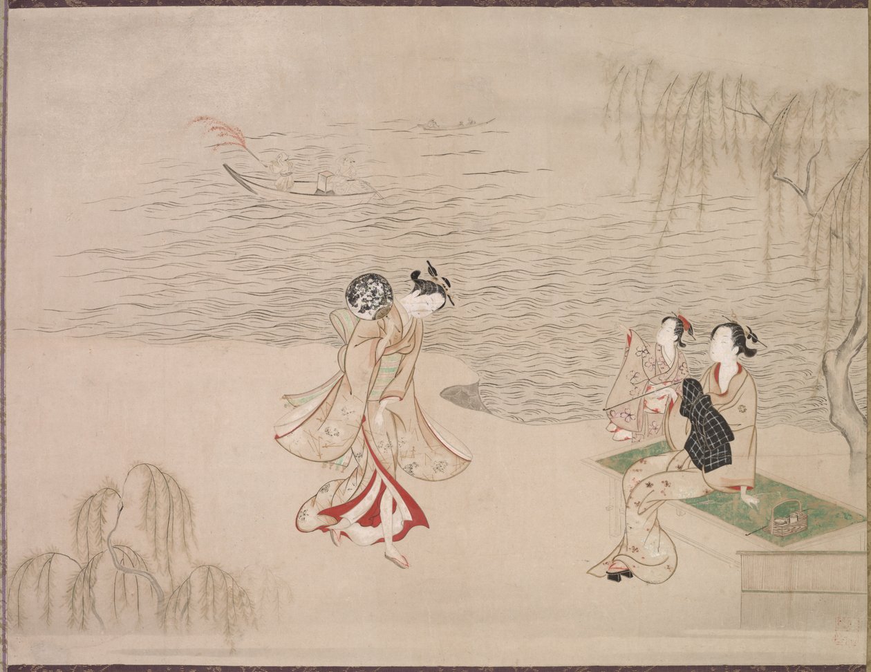 Krásky na pobřeží, c. 1765-1792. od Ippitsusai Bunchō
