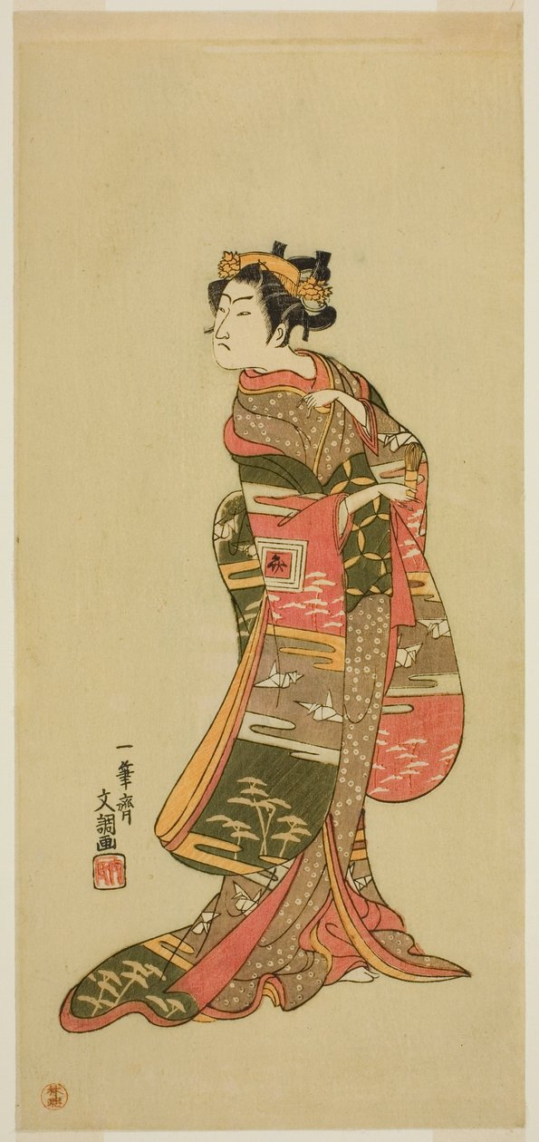 Herec Ichikawa Benzo v neznámé roli od Ippitsusai Bunchō