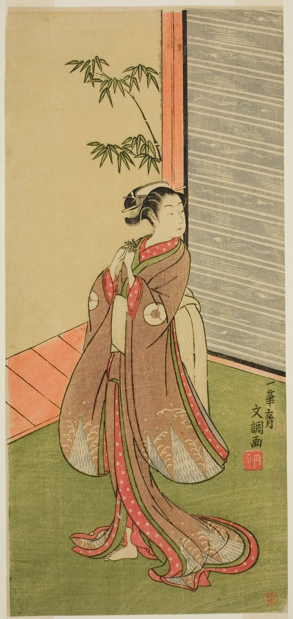Herec Iwai Hanshiro IV v ženské roli od Ippitsusai Bunchō