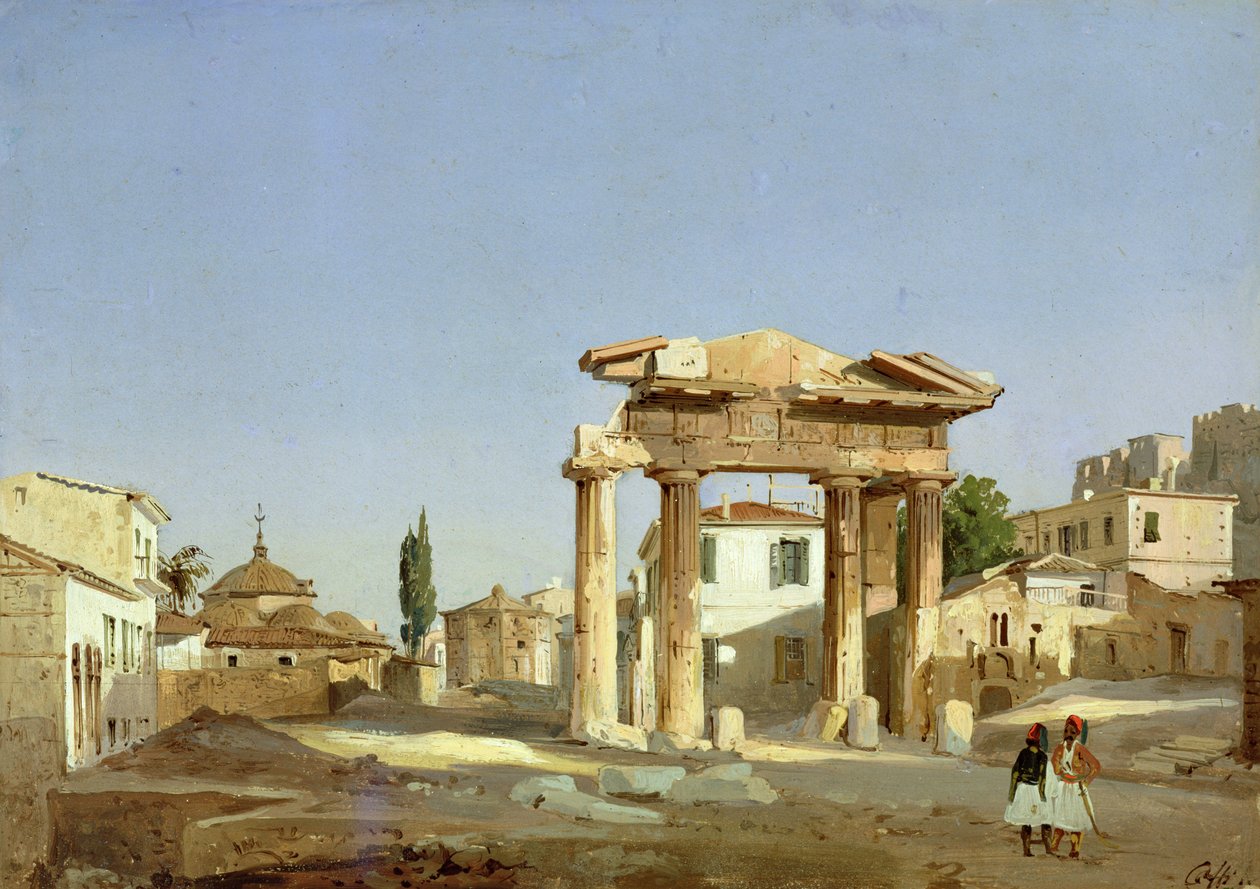 Brána Agory v Aténách, 1843 od Ippolito Caffi