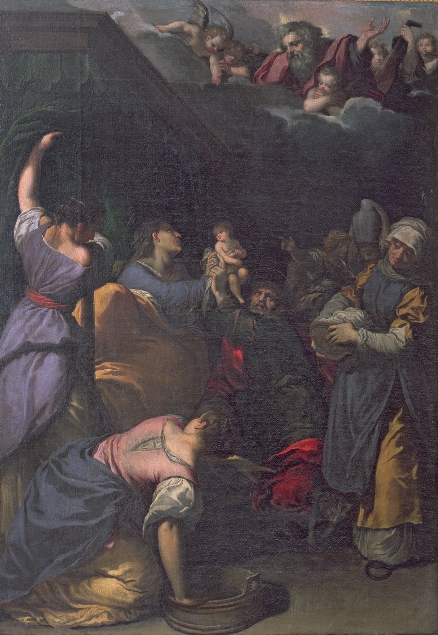 Narození Panny Marie, 1610-15 od Ippolito Scarsella
