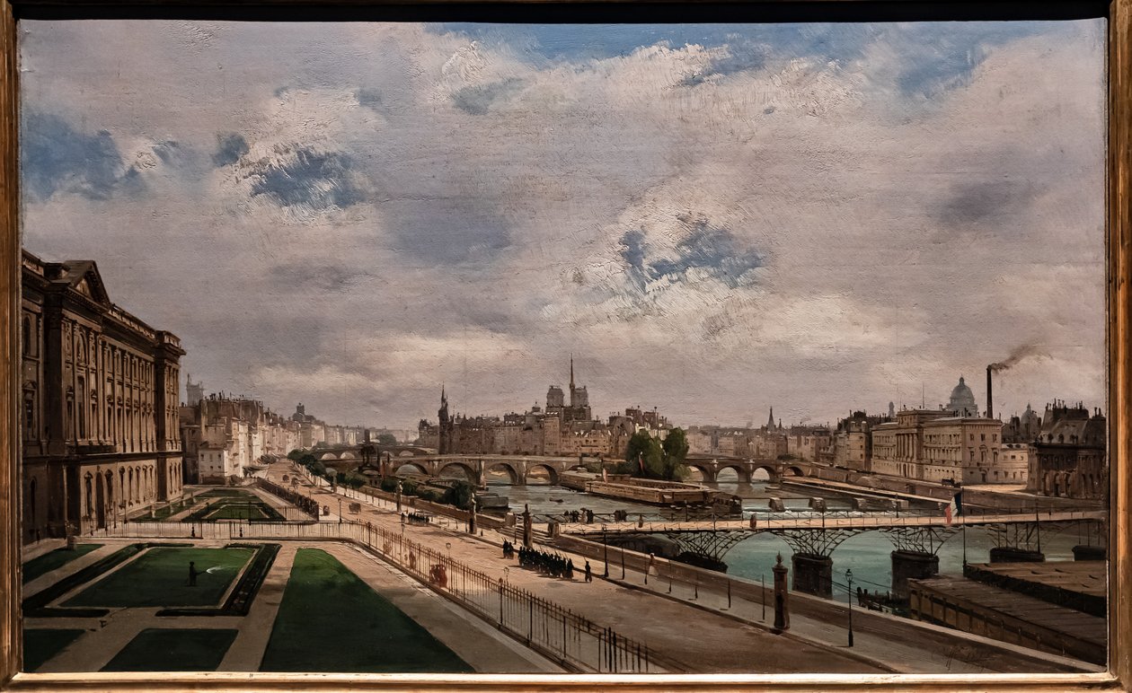 Pohled na Paříž z paláce Louvre od Ippolito Caffi