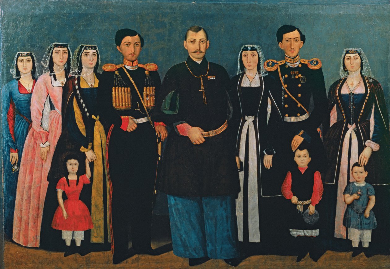 N.E. Mukhran-Batoni s rodinou, 1862 od Iranian School