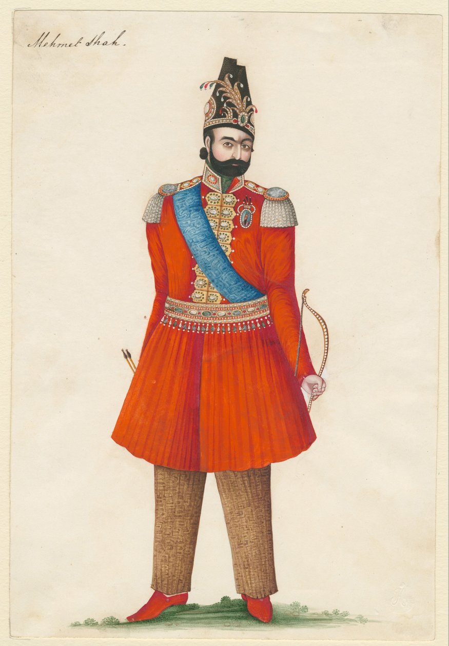 Mohammad Shah Qajar 1808-1848, král Persie, 1835 od Iranian Master