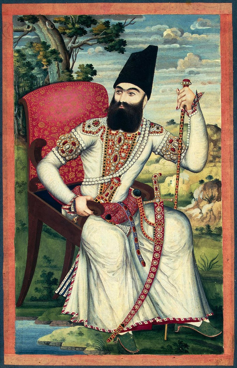 Portrét prince Abbáse Mirzy, cca 1820 od Iranian Master