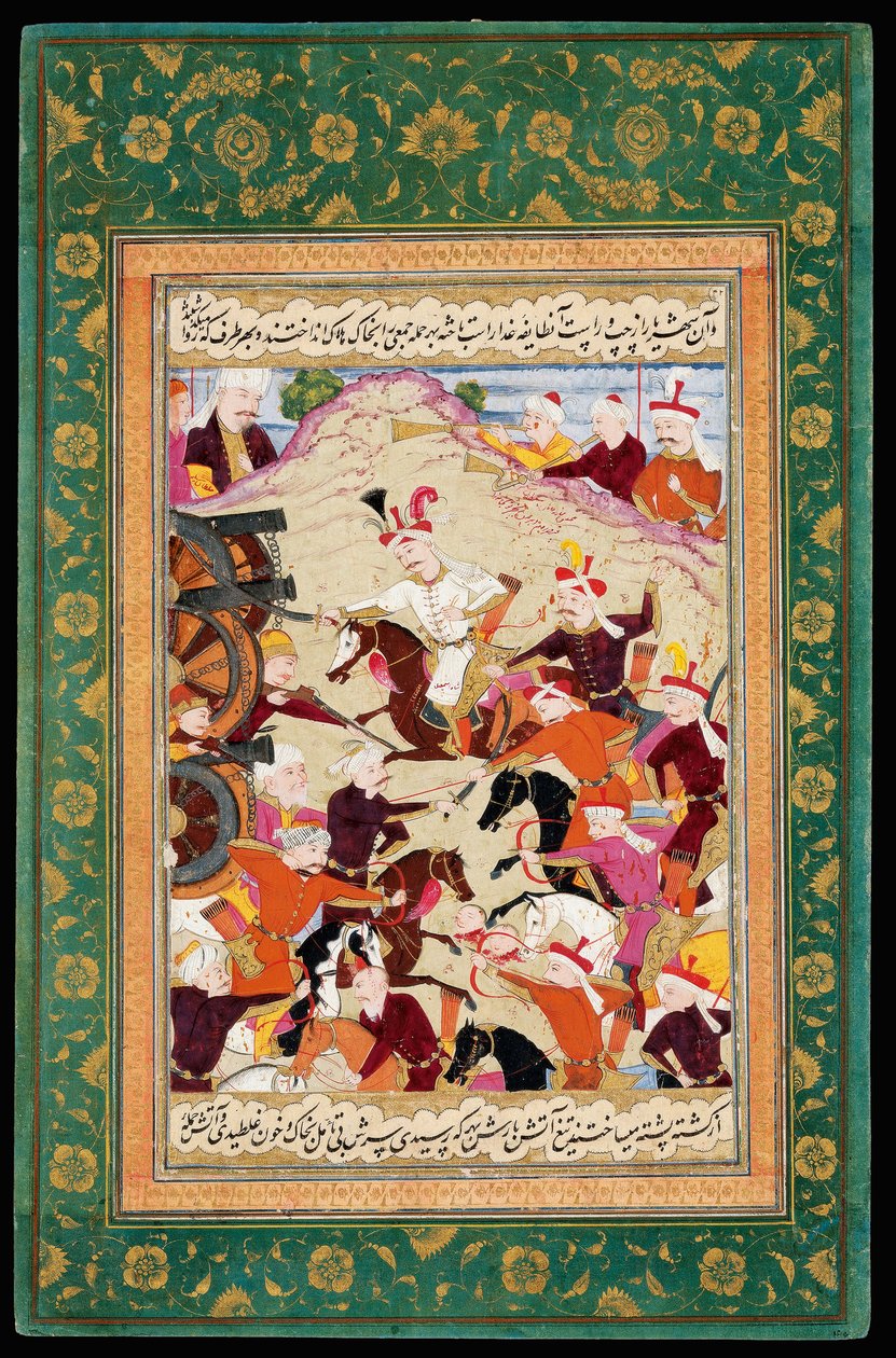Shah Ismail I v bitvě u Chaldiranu od Iranian Master