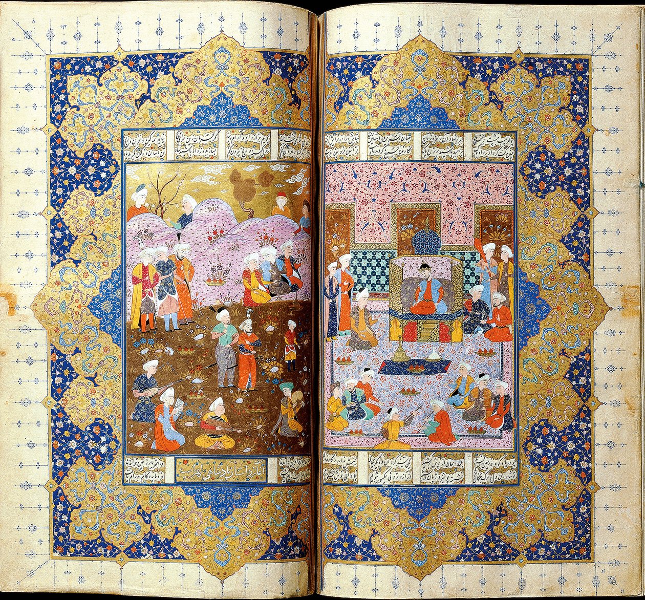 Shah Luhrasps Ascension to the Throne Rukopisné iluminace z eposu Shahname od Ferdowsiho od Iranian Master