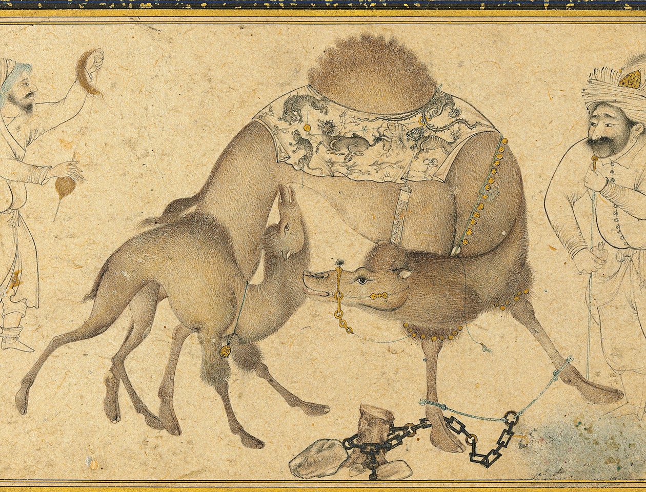 Velbloud a její tele, Safavid Írán, 1650-1700 od Iranian School