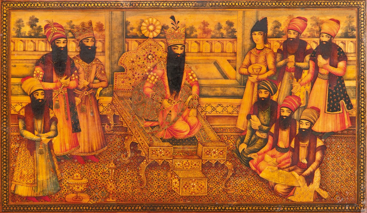 Detail rakve Qajar od Iranian School