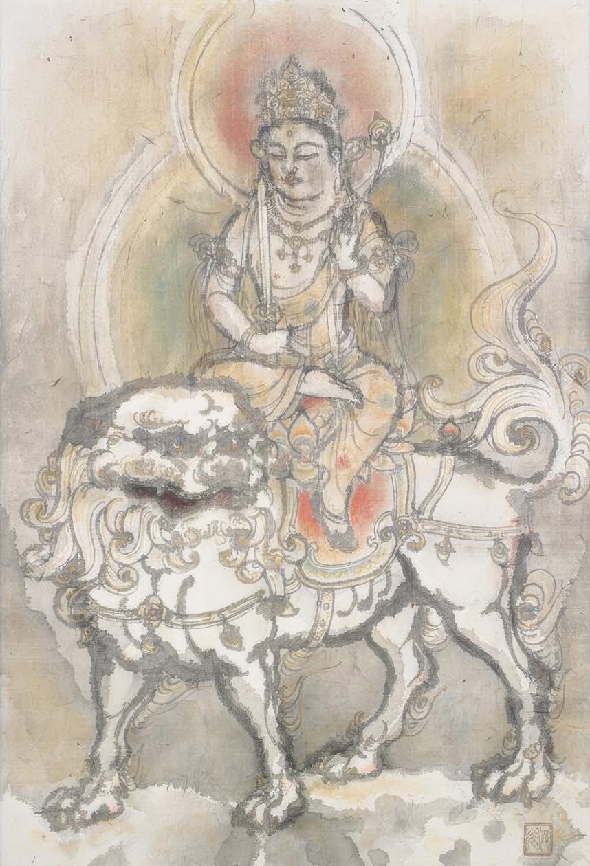 Irie Hako, Manjushri sedící na lvu od Irie Hako