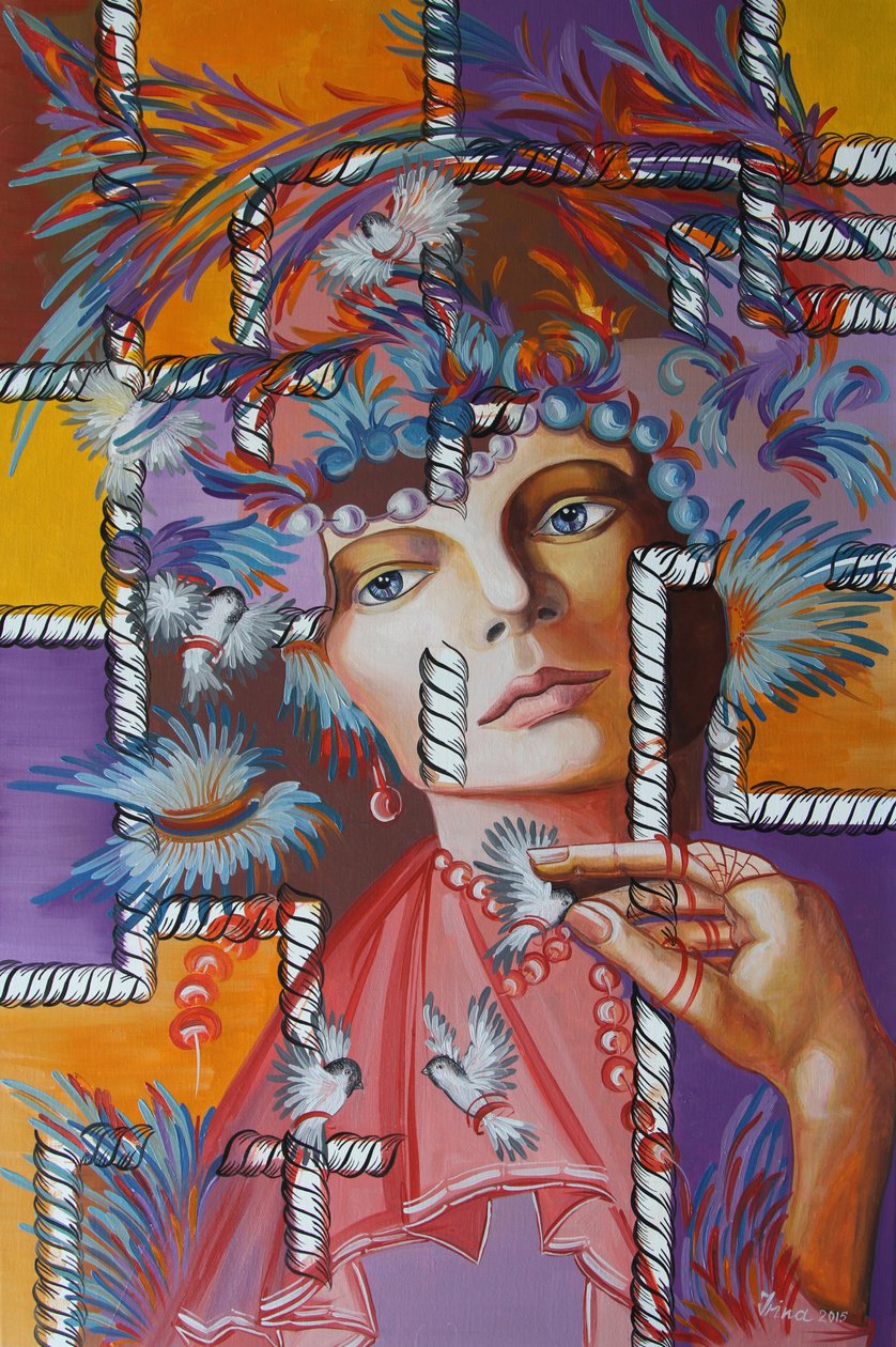 Péřová čepice, 2015 od Irina Corduban