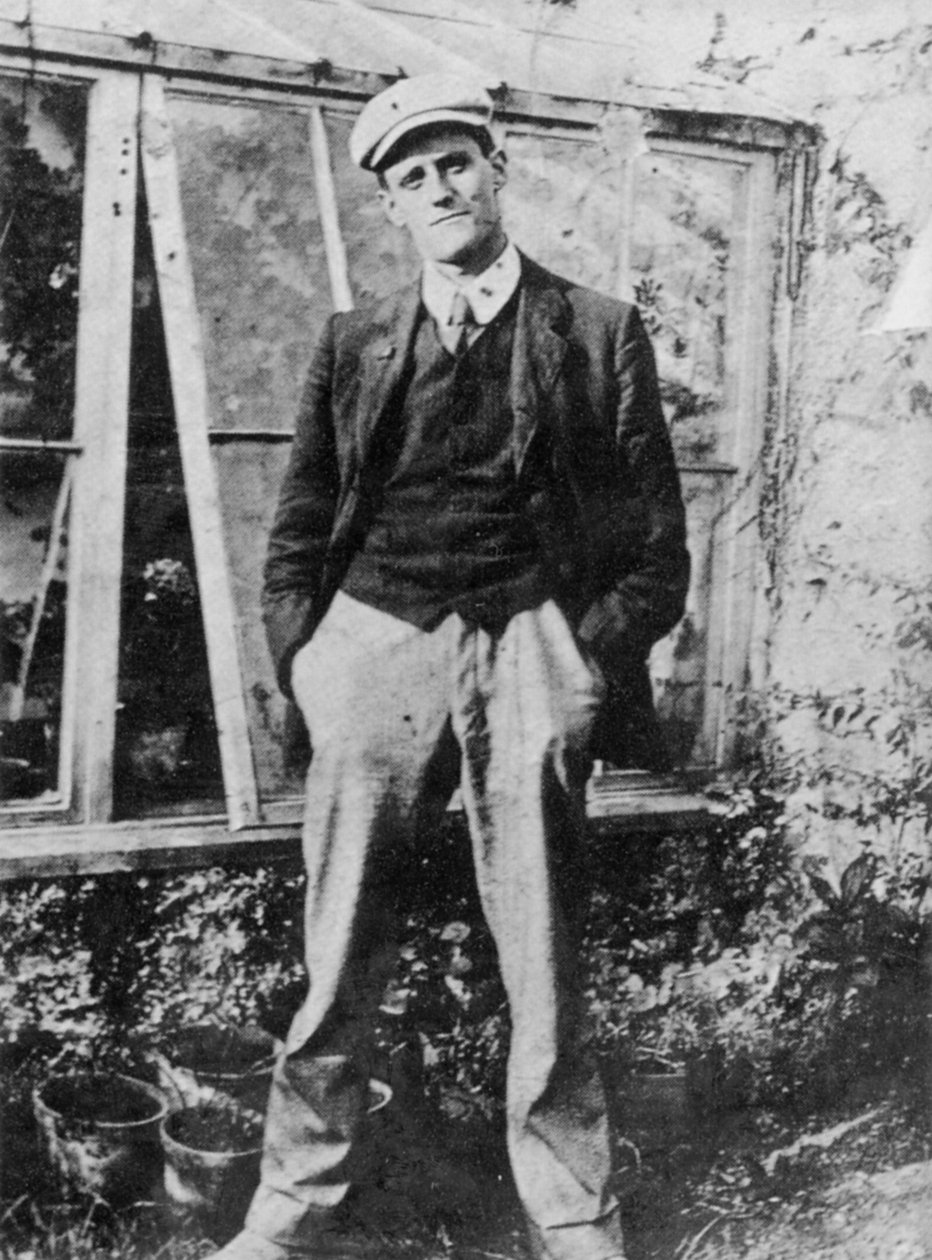 James Joyce v zahradě svého přítele Constantine Curran v Dublinu, 1904 od Irish Photographer