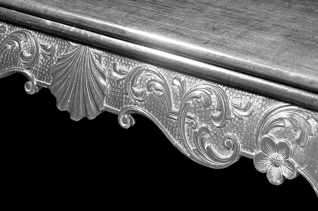 Detail karetního stolu George III, cca 1765 (mahagon) od Irish School
