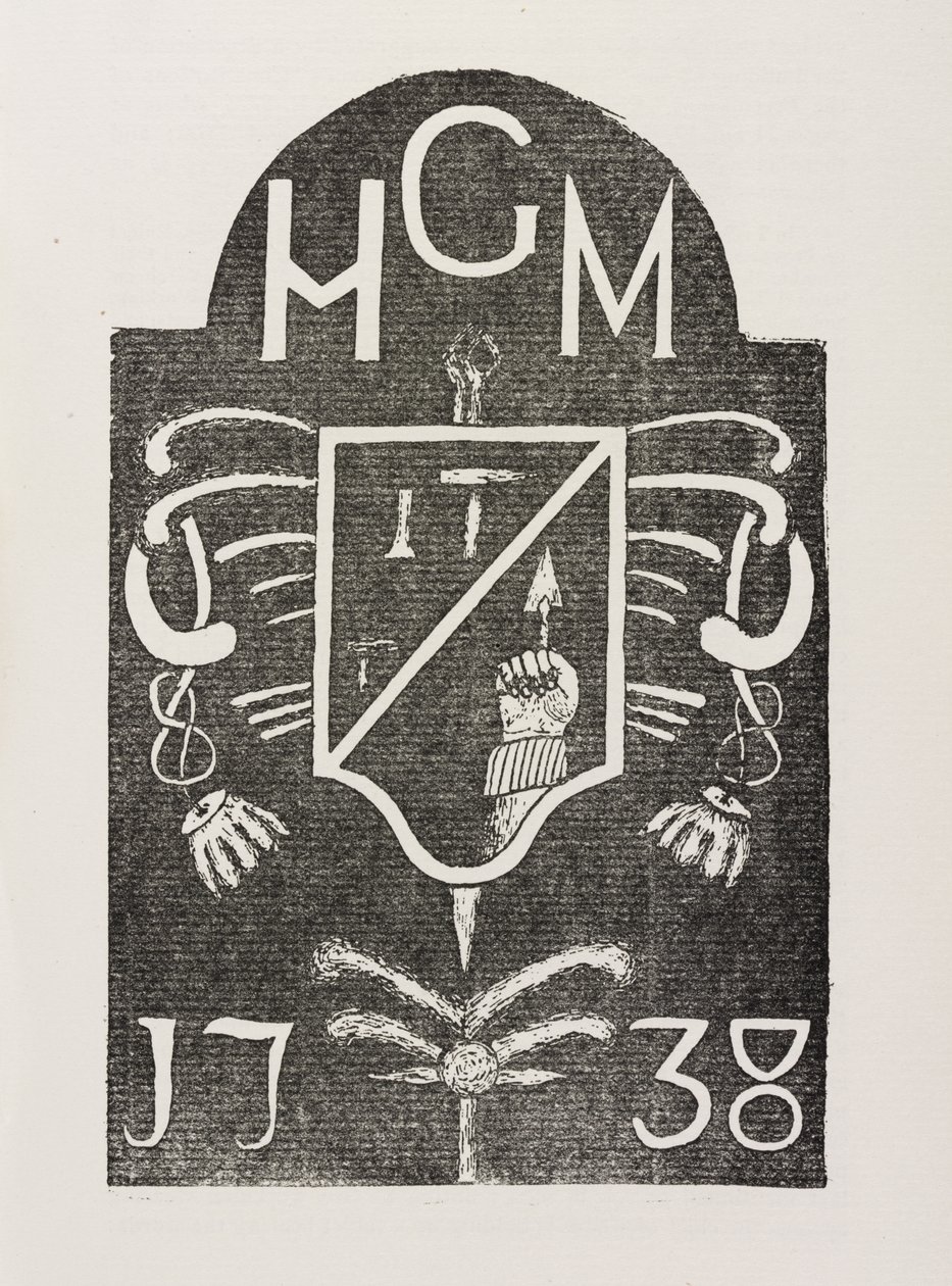 Otisk základního kamene se zednářskými symboly, datovaný 1738 od Irish School