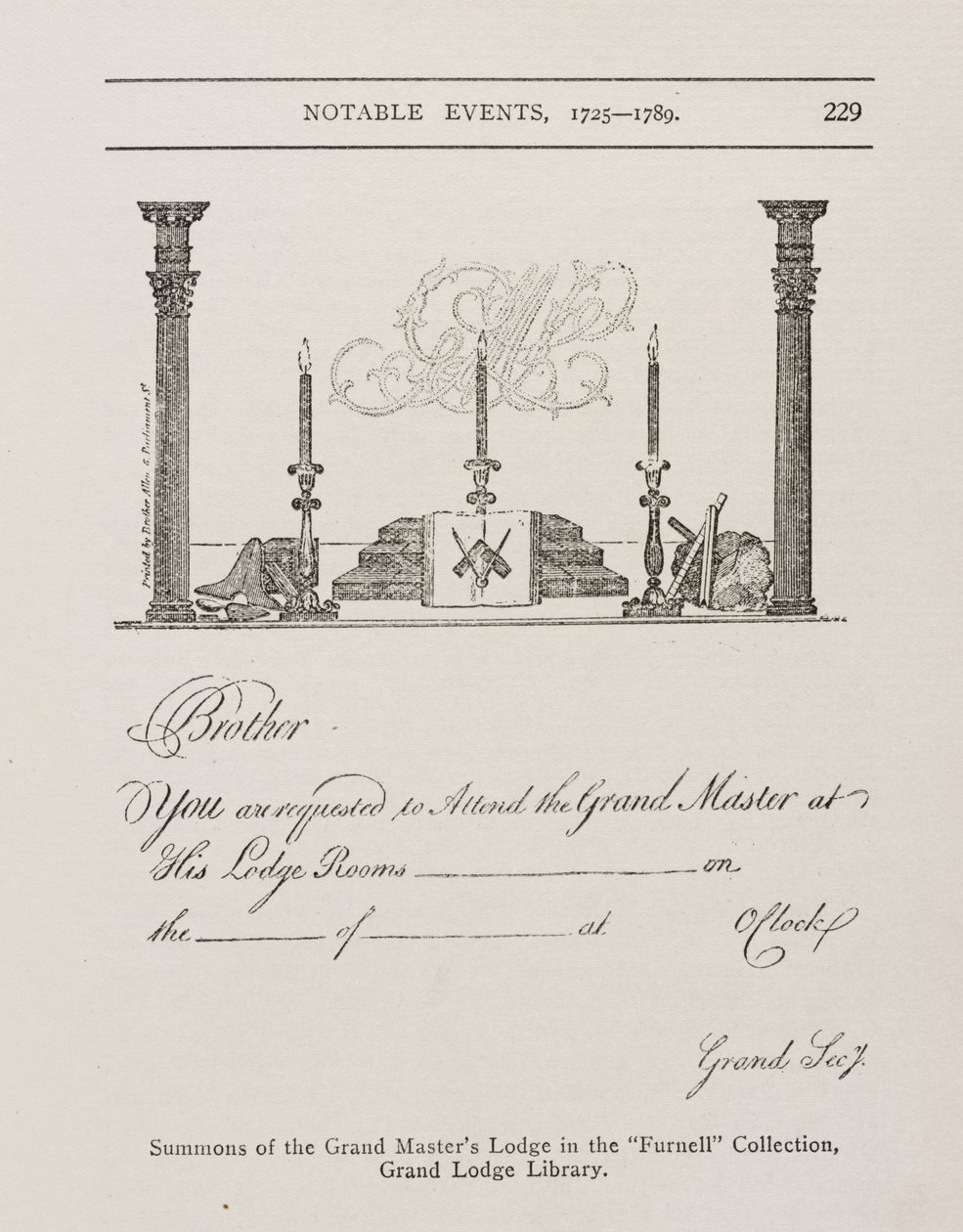 Předvolání lóže velmistrů, střední 1700 od Irish School