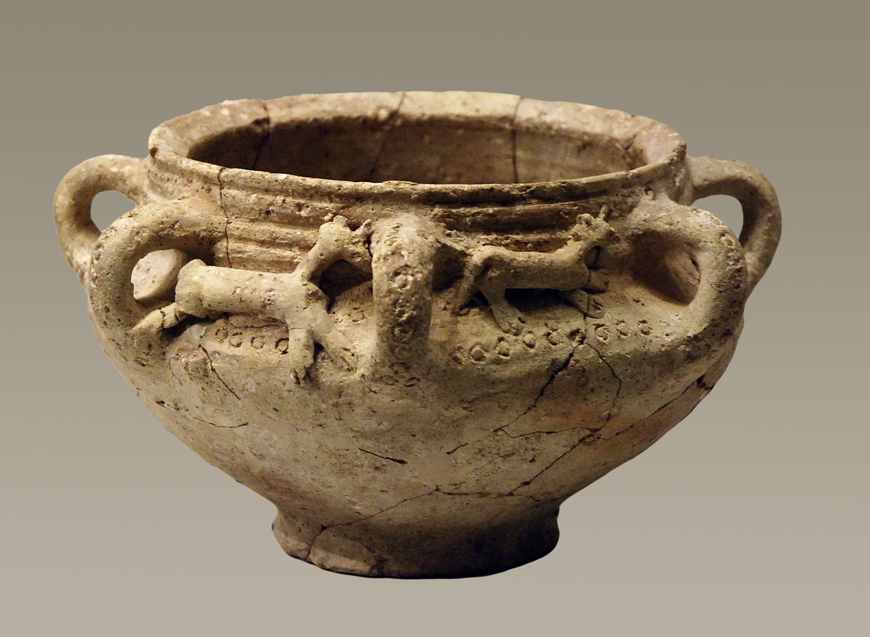 Hrnec z Tell El-Hammah, Západní břeh, 11.-7. století před naším letopočtem (keramika) od Iron Age
