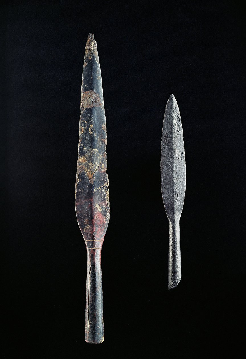 Dvě hroty kopí (železo) od Iron Age