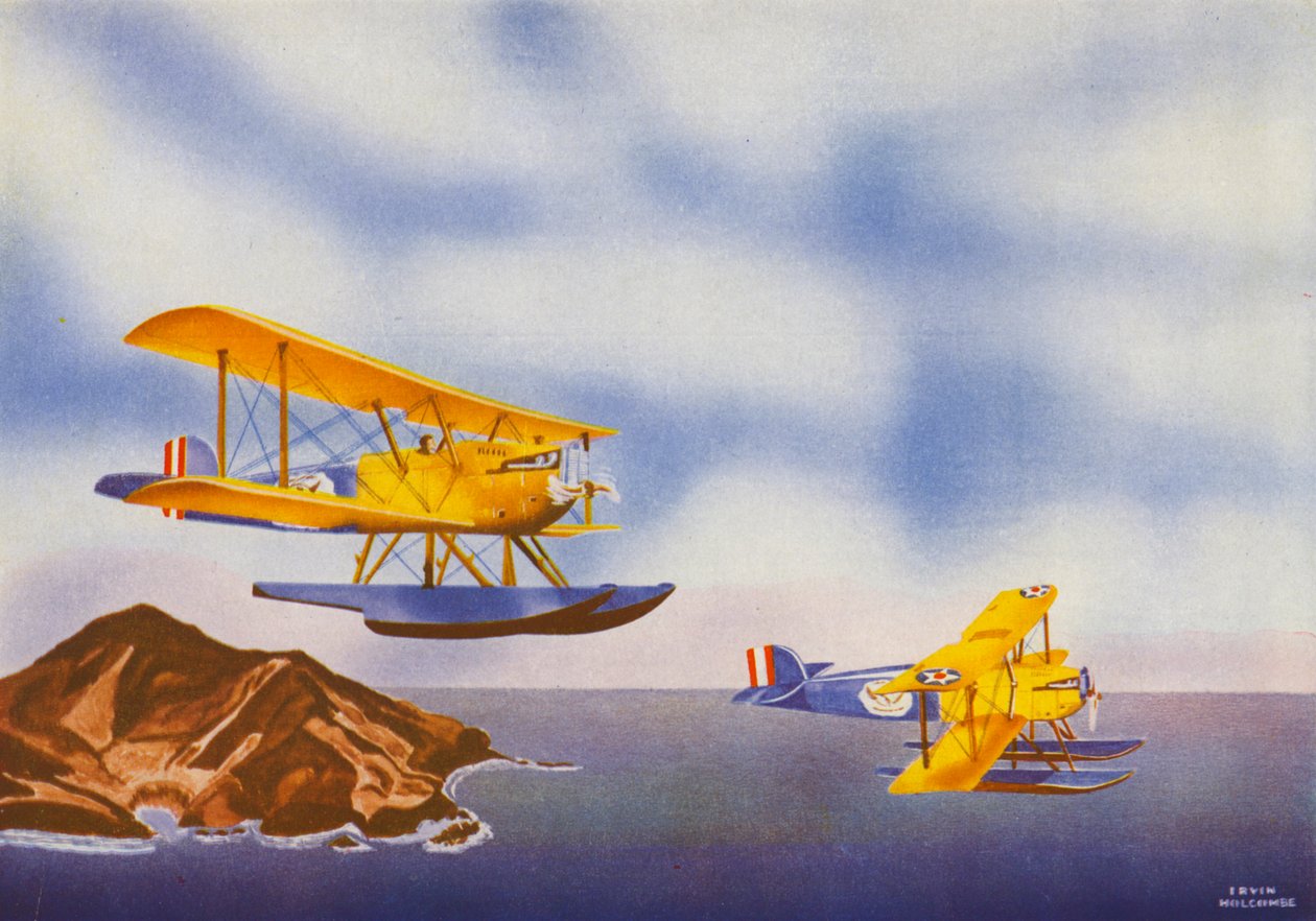 Douglas DWC (barevná litografie) od Irvin L. Holcombe