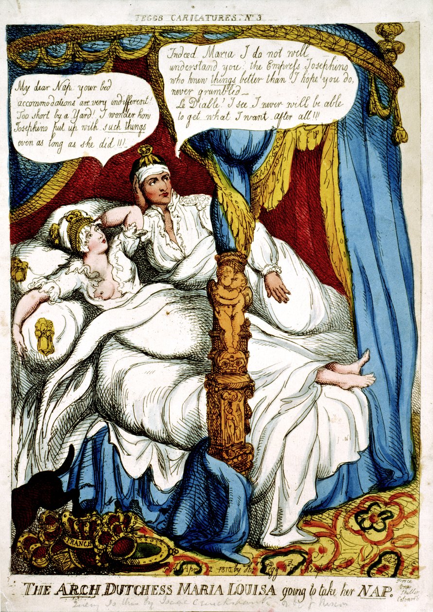 Karikatura na svatbu Napoleona a Marie Louisy, 12. dubna 1810, 
