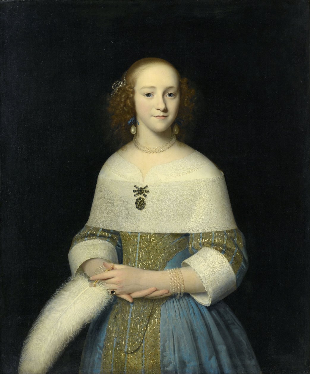 Portrét mladé dámy, 1656 od Isaac Luttichuys