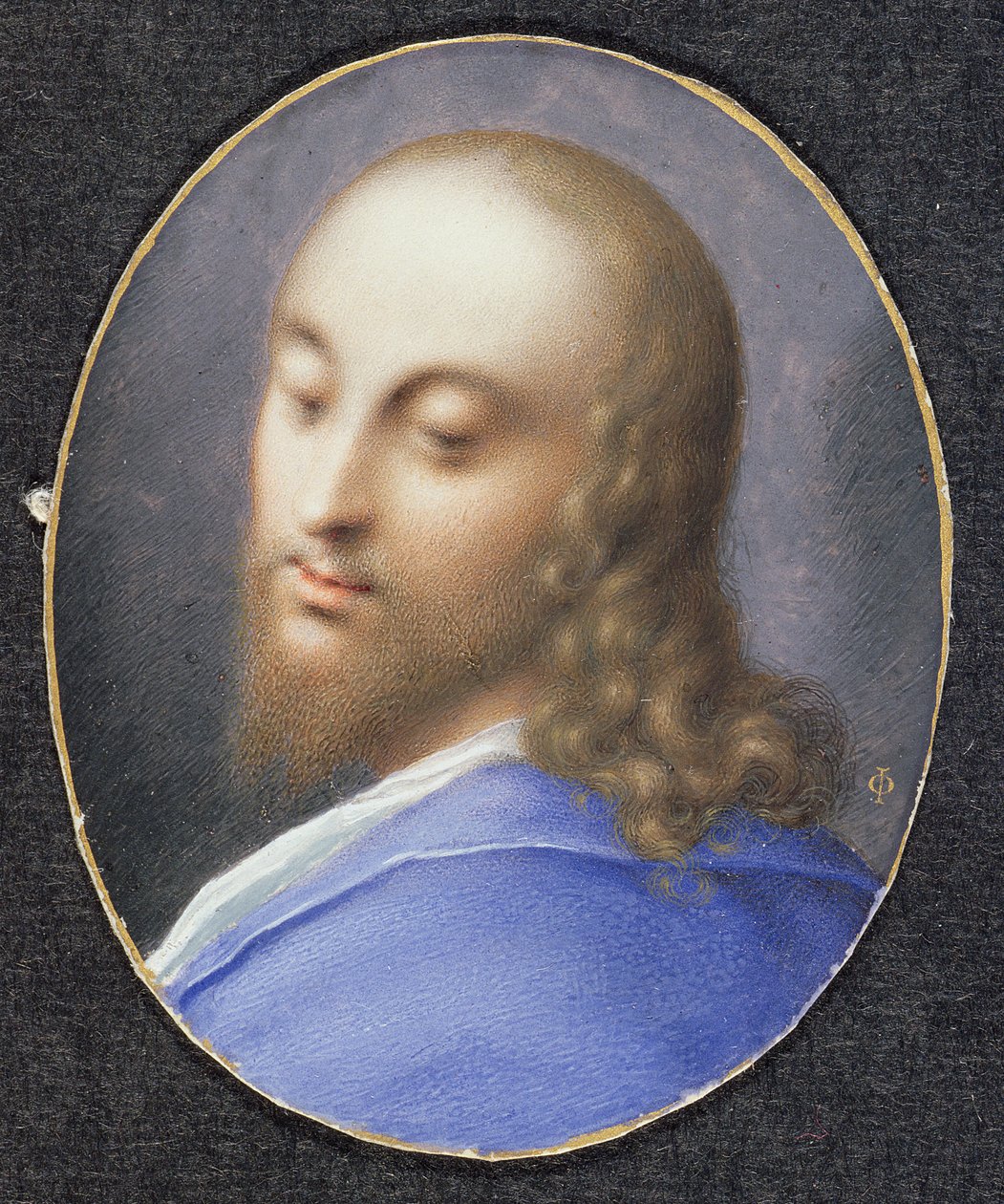 Jesus Christ, c.1610 (wc na pergamenu na kartě) od Isaac Oliver