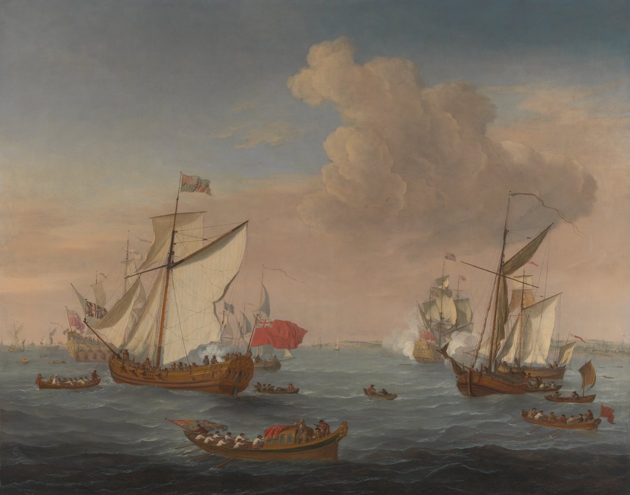 Lodě v ústí řeky Temže poblíž Sheerness od Isaac Sailmaker