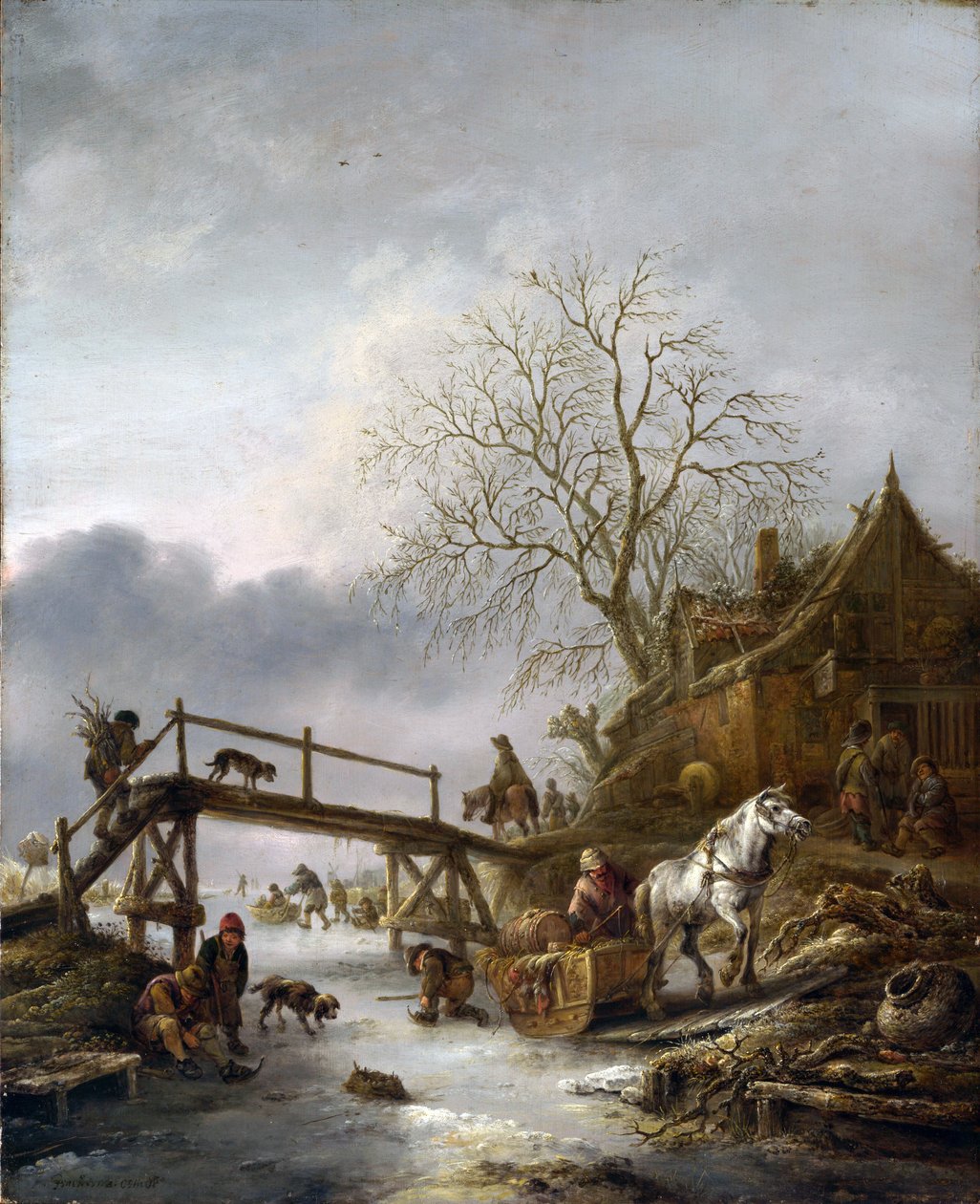 Zimní scéna od Isaac van Ostade