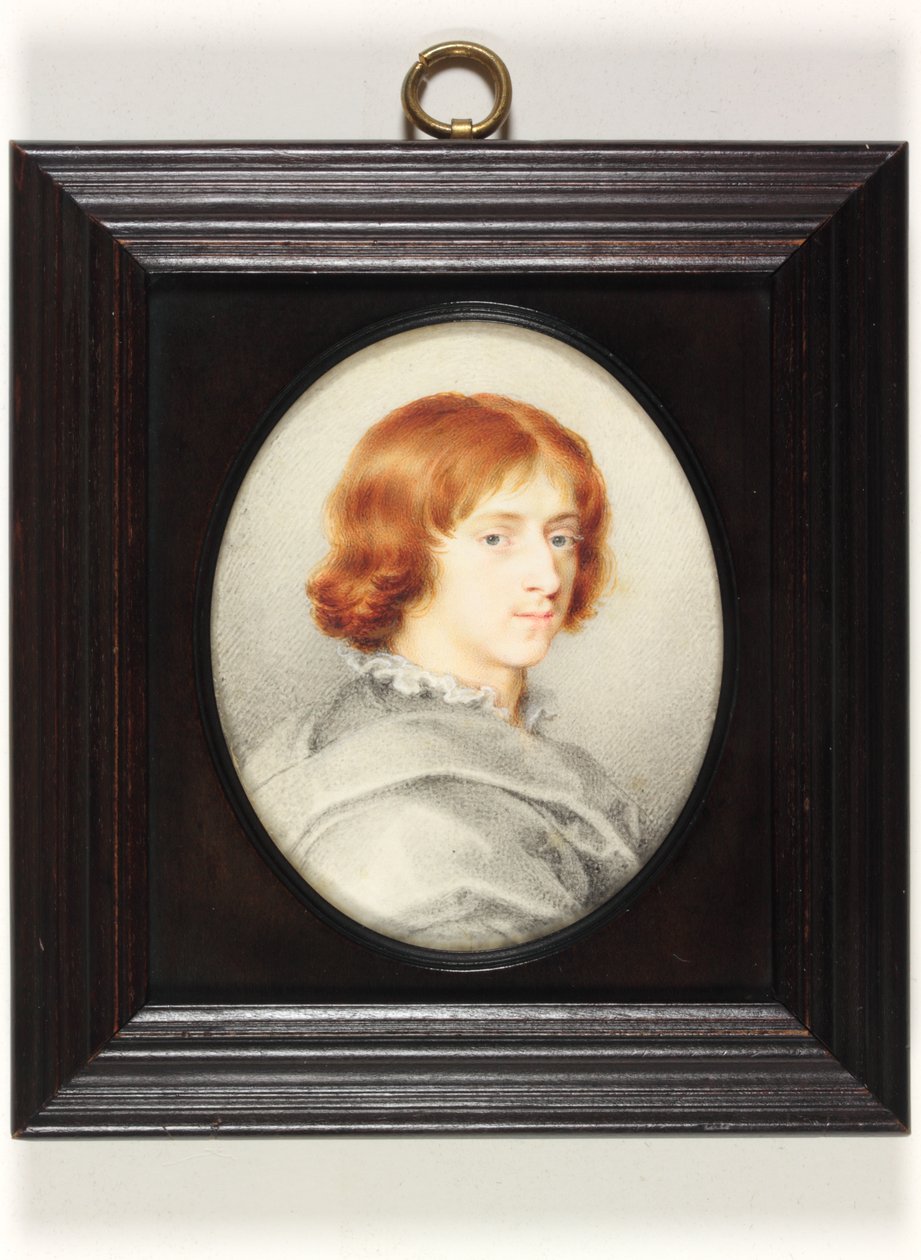 Mladý gentleman tradičně identifikovaný jako Isaac Oliver mladší, malířův syn (akvarel na pergamenu) od Isaac (attr. to) Oliver