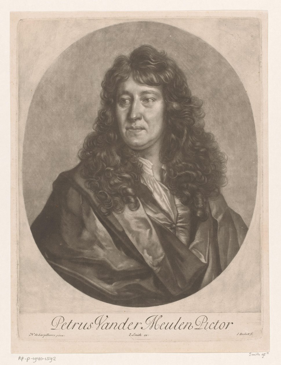 Portrét Pietera van der Meulena Petrus Vander Meulen Pictor (název na objektu) od Isaac Beckett