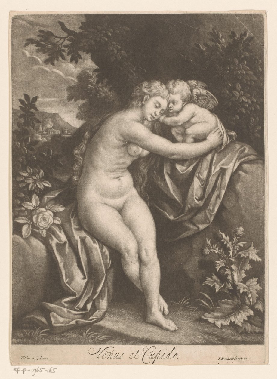 Venuše a Amor Venuše a Cupid (titul na objektu) od Isaac Beckett