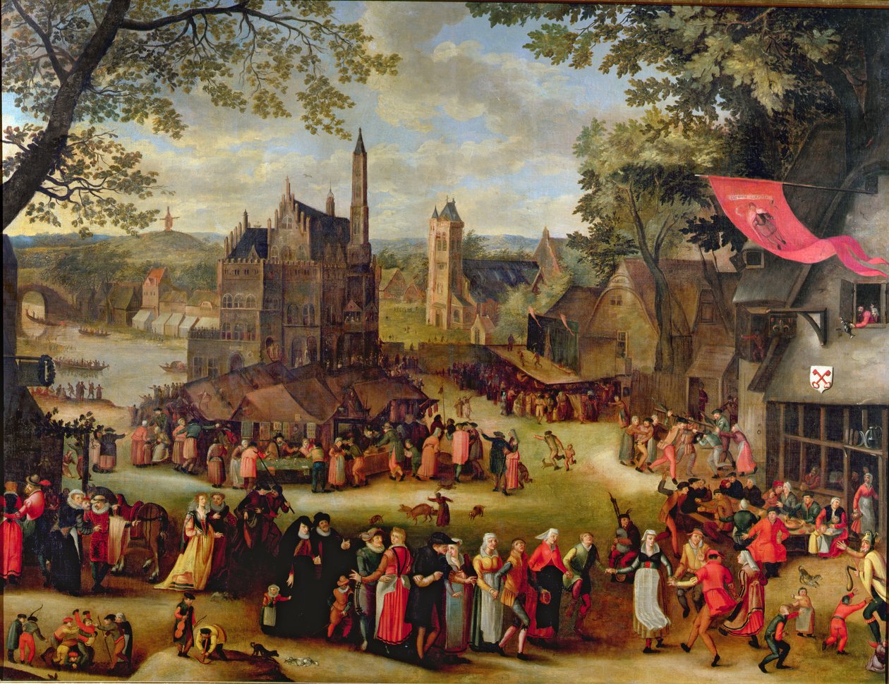 Vlámský veletrh od Isaac Claesz Swanenburgh