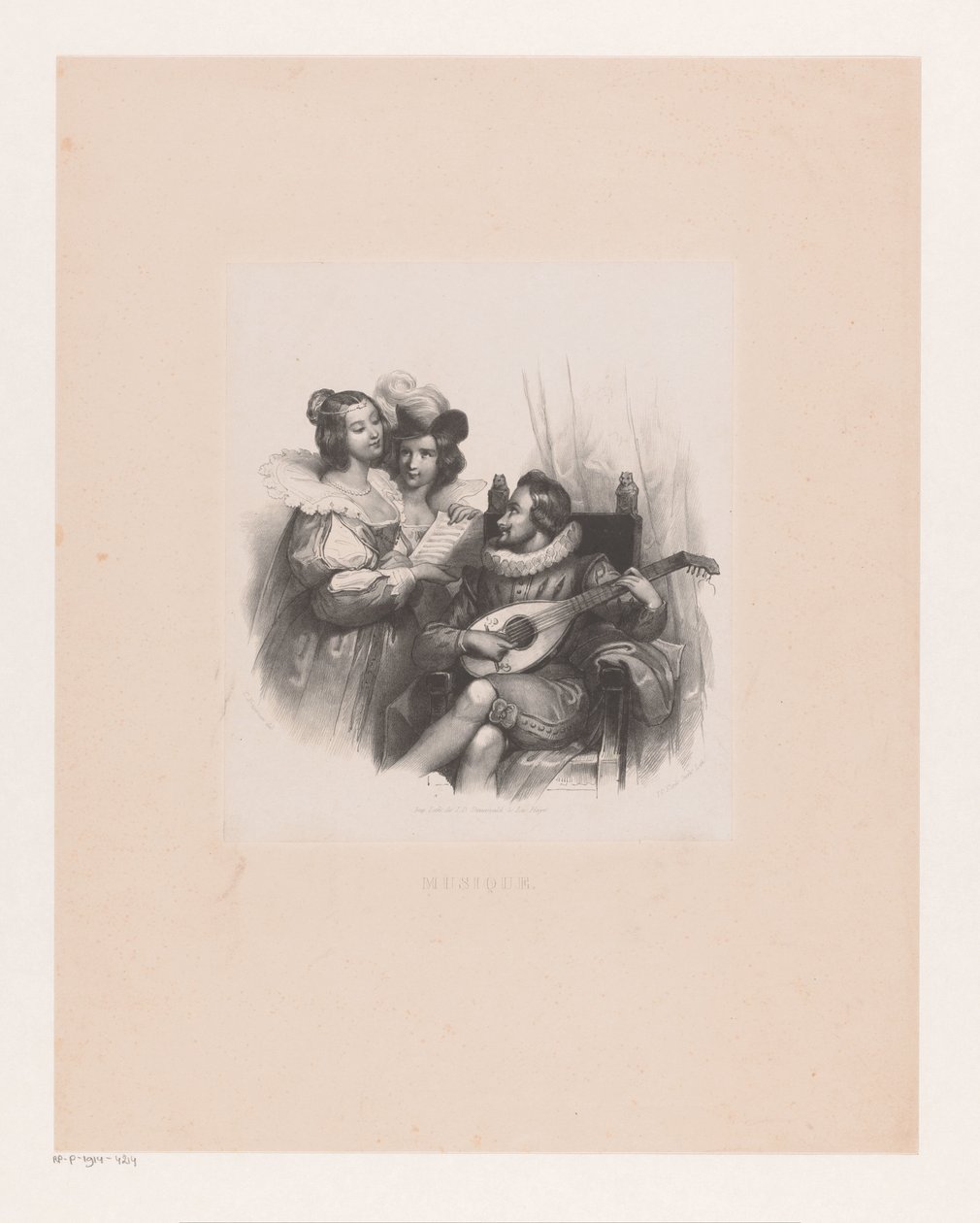 Hudební společnost Hudba (název na objektu) od Isaac Cornelis Elink Sterk