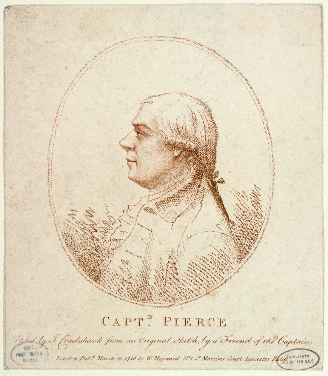 Kapitán Richard Pierce od Isaac Cruikshank
