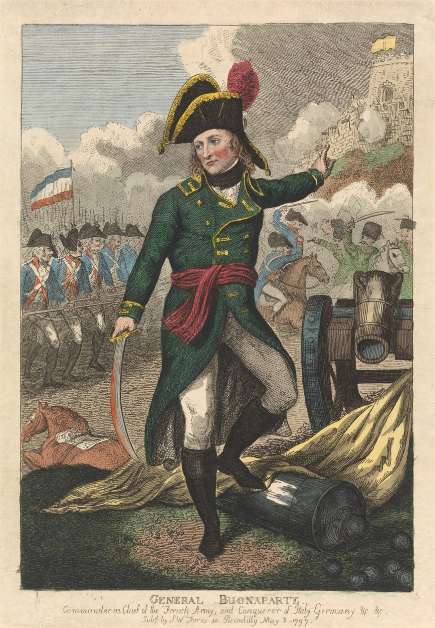Generál Buonaparte od Isaac Cruikshank