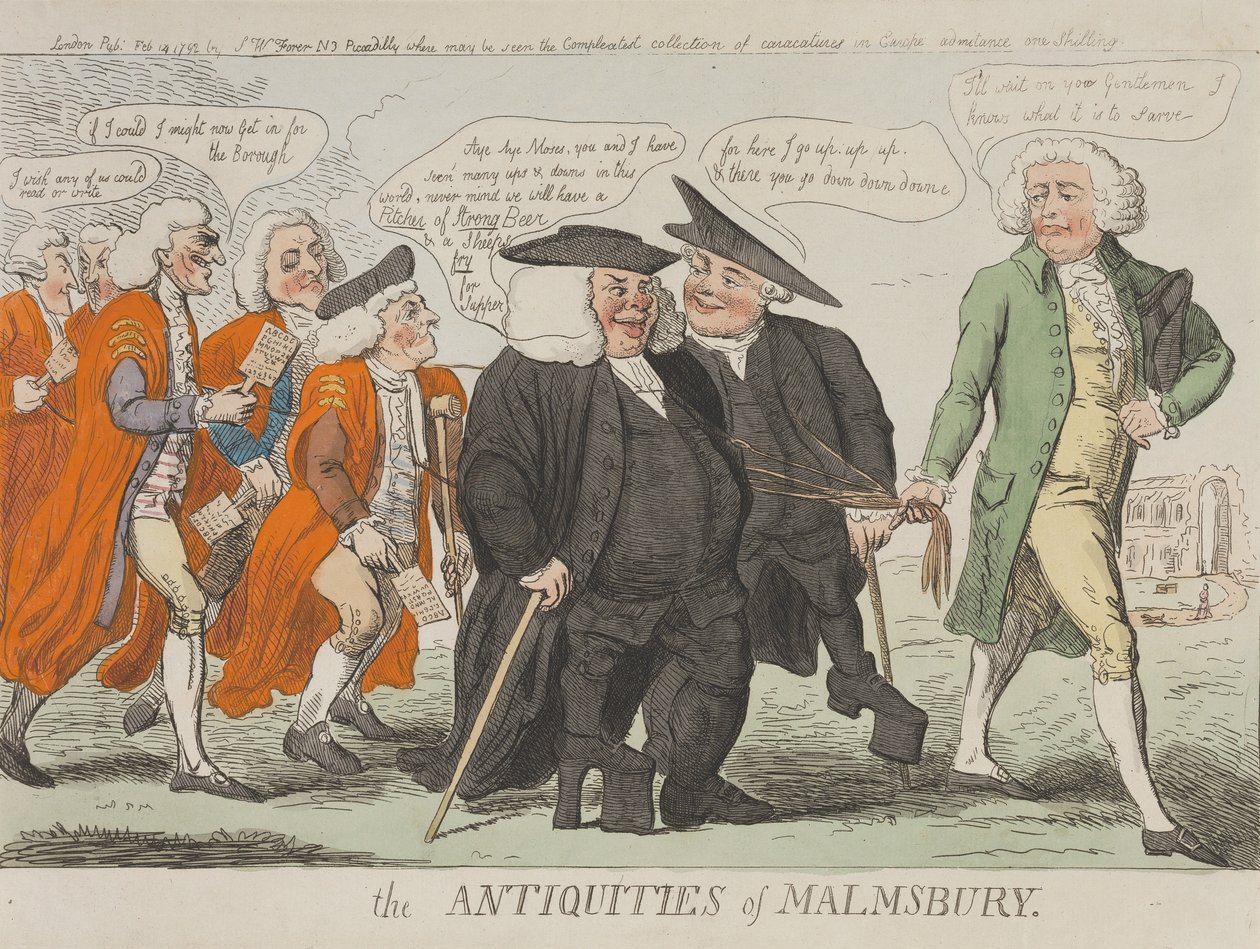 Die Altertümer von Malmsbury od Isaac Cruikshank