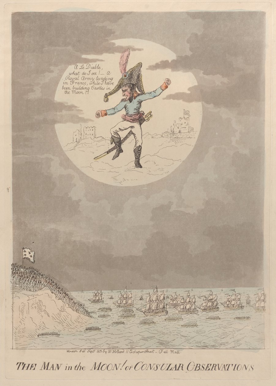 Muž na Měsíci! nebo Consular Observations, září 1803, září 1803. od Isaac Cruikshank