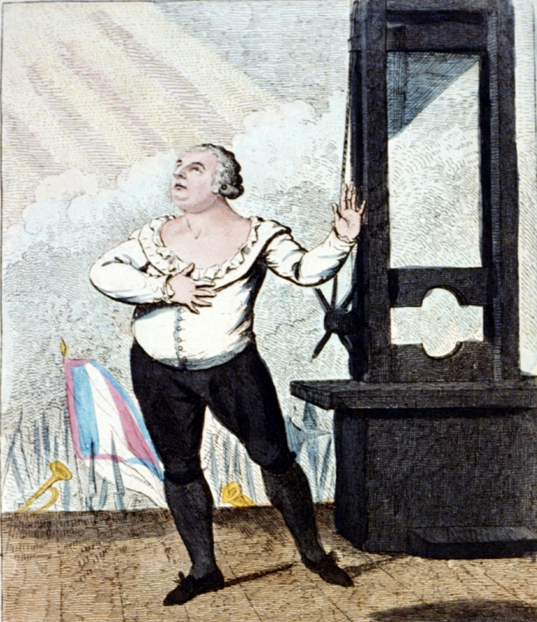 Umučení francouzského krále Ludvíka XVI od Isaac Cruikshank