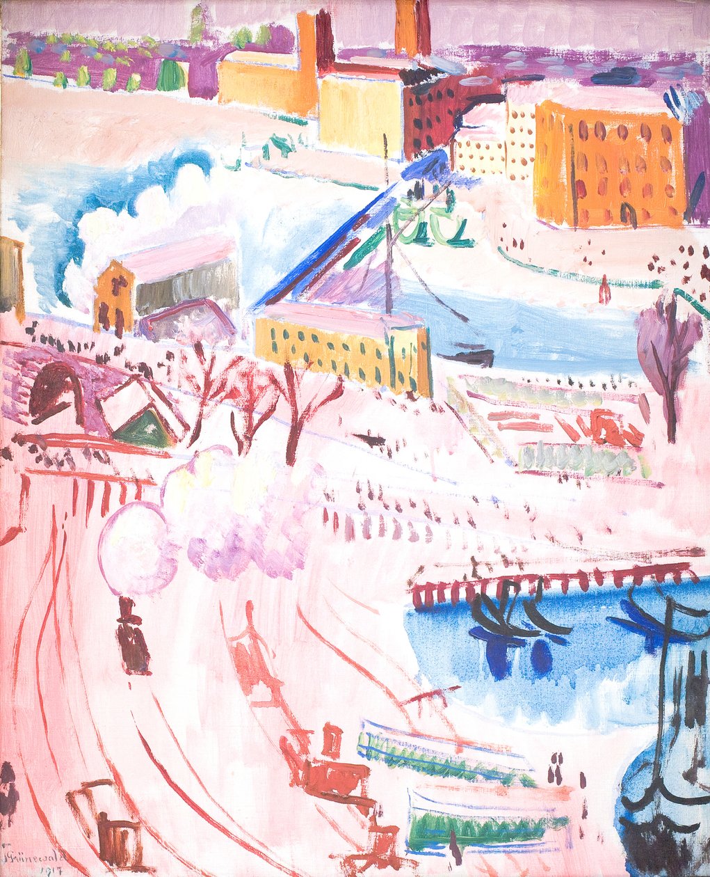 Pohled na Stockholm od Isaac Grünewald