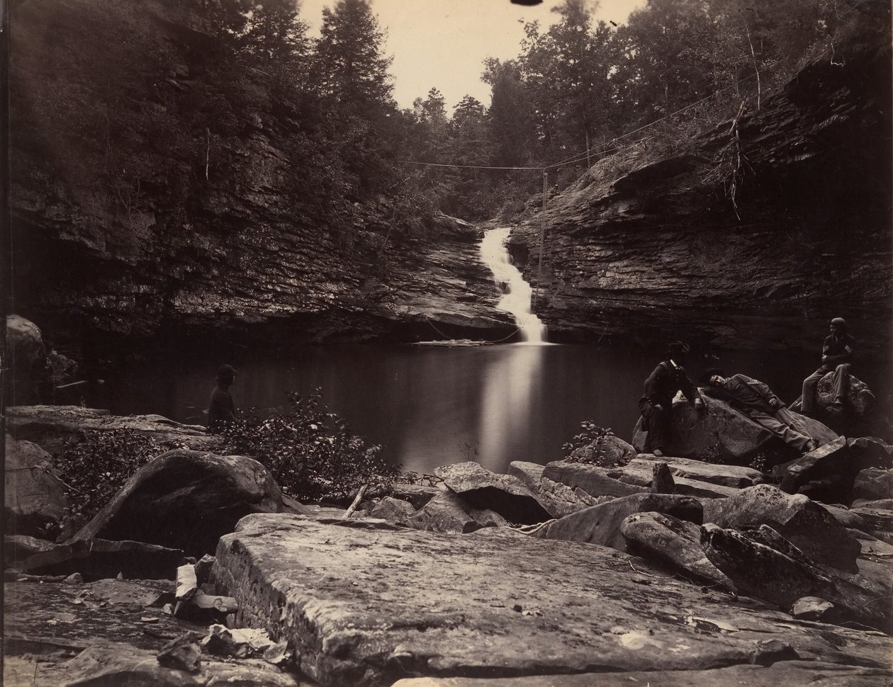 Lula Lake a Upper Falls na Rock Creek, poblíž Lookout Mountain, Georgia, 1864-65. od Isaac H. Bonsall