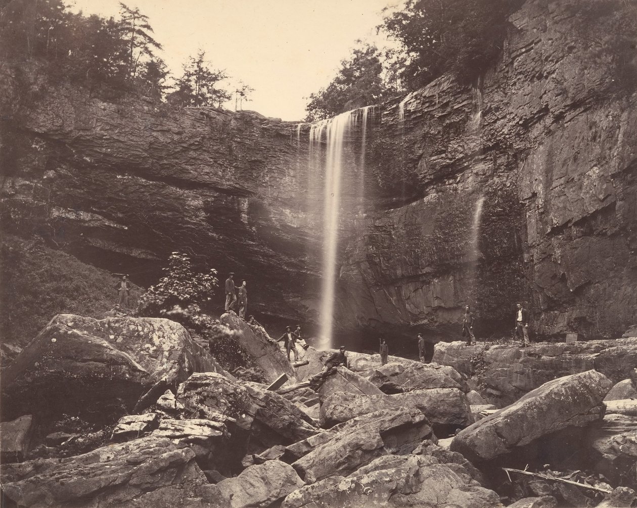 Lulah Falls, Lookout Mountain, Georgia, 1864-65. od Isaac H. Bonsall