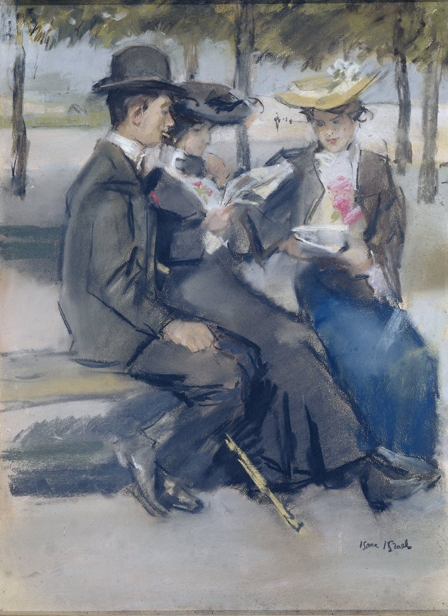 V Bois de Boulogne nedaleko Paříže od Isaac Israels (signed by artist)