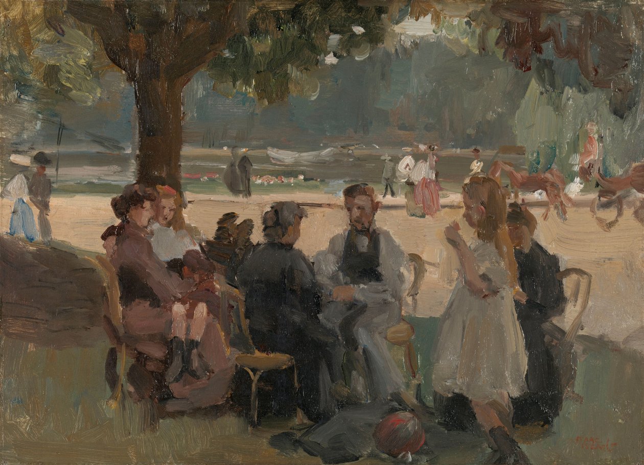 V Bois de Boulogne nedaleko Paříže od Isaac Israels