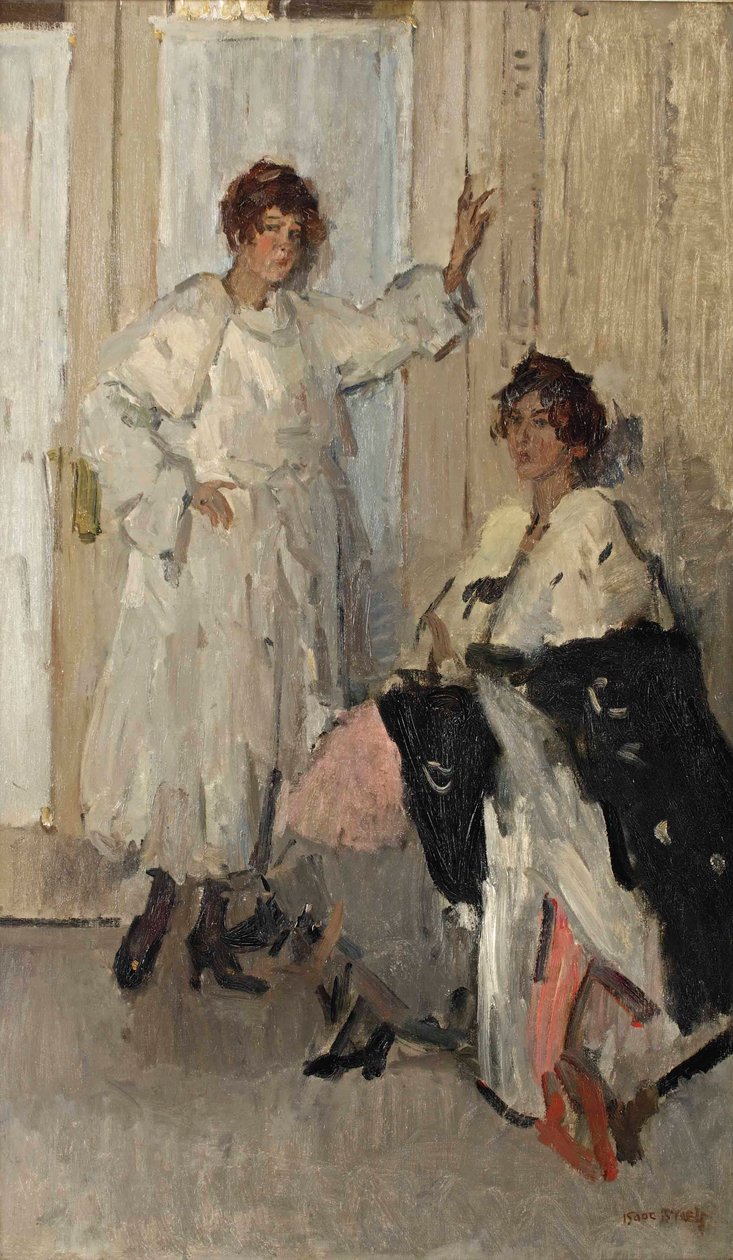 Figuríny Ippy a Gertie v Hirsch, Amsterdam, cca 1915-17 (olej na plátně) od Isaac Israels