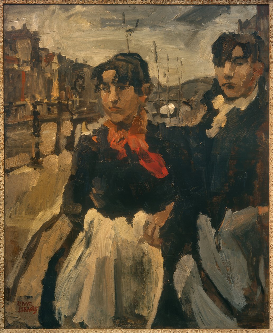 Dvě dívky na Lijnbaansgracht od Isaac Israels