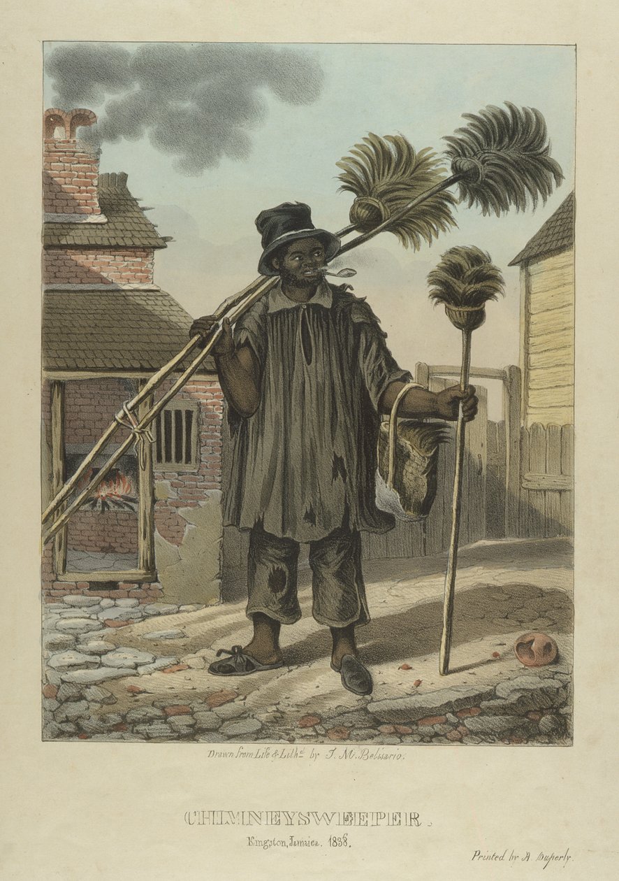 Kominík, deska 11 ze Sketches of Character...,1838 od Isaac Mendes Belisario