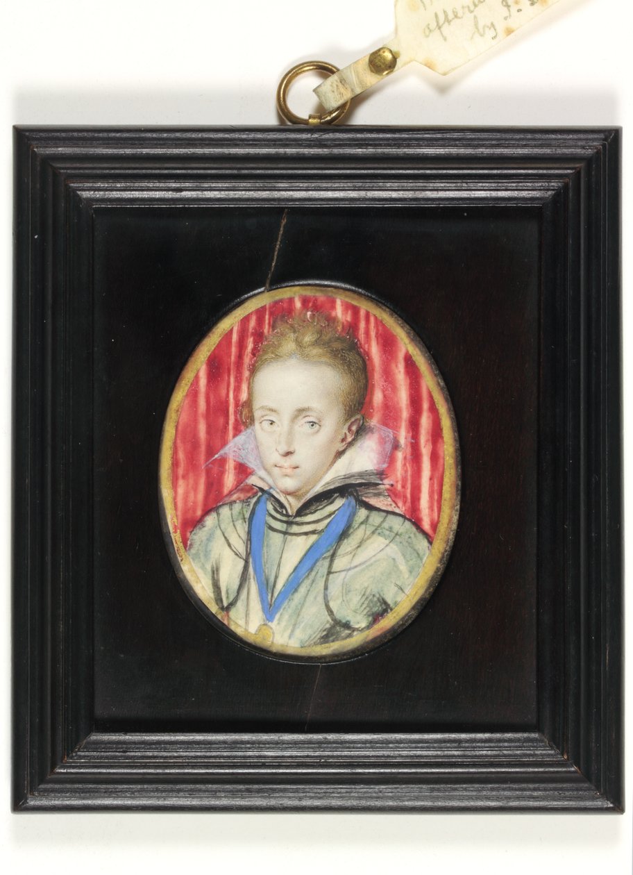 Charles, princ z Walesu, pozdější král Karel I. (akvarel na pergamenu) od Isaac Oliver