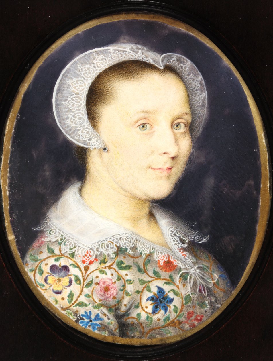 Elizabeth Harding, paní Isaac Oliver (akvarel na pergamenu) od Isaac Oliver